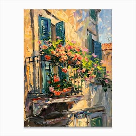 Balcony Painting In Split 3 Canvas Print