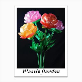 Bright Inflatable Flowers Poster Peony 2 Canvas Print