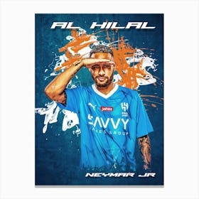 Neymar Al Hilal Canvas Print