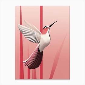 Minimalist Hummingbird 3 Illustration Canvas Print