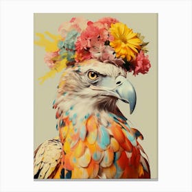 Bird With A Flower Crown Golden Eagle 3 Canvas Print