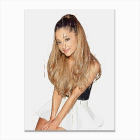 Ariana Grande Singer Painted Canvas Print