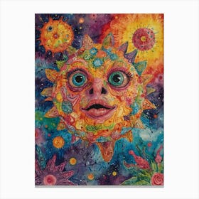 Psychedelic Sun 2 Canvas Print