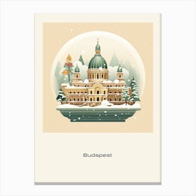 Budapest Hungary Snowglobe Poster Canvas Print