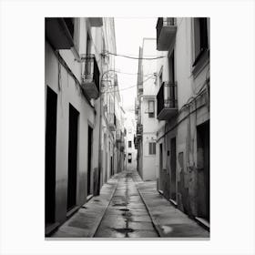 Salerno, Italy, Black And White Photography 2 Canvas Print