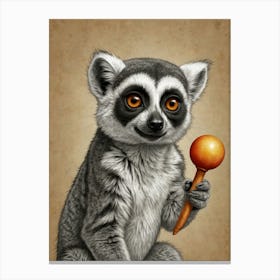 Ring Tailed Lemur Canvas Print