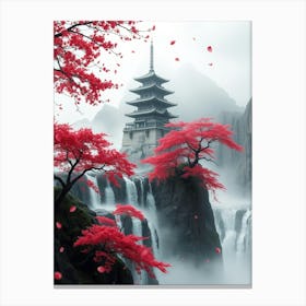 Waterfall - Waterfall Stock Videos & Royalty-Free Footage Canvas Print