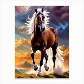 Horse is running Canvas Print