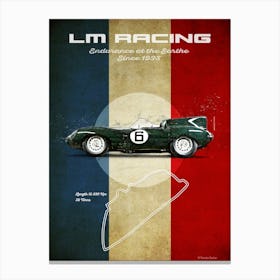 Lm Racing Jaguar D-Type Canvas Print