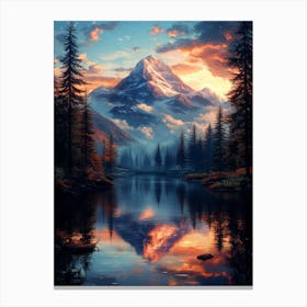 Sunset In The Mountains 74 Canvas Print