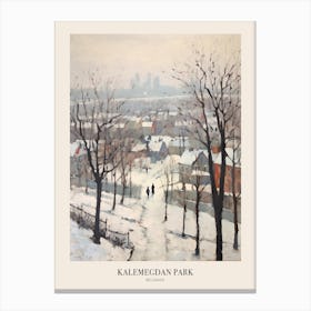 Winter City Park Poster Kalemegdan Park Belgrade Serbia 7 Canvas Print