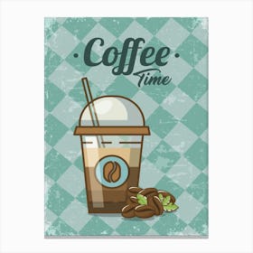 Coffee Time - coffee poster, kitchen wall art 1 Canvas Print