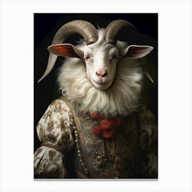 Horned Goat Canvas Print