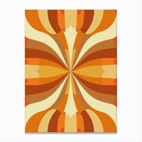 Abstract Orange And White Pattern Canvas Print