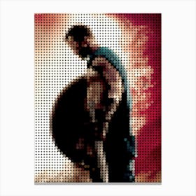 300 In A Pixel Dots Art Style Canvas Print