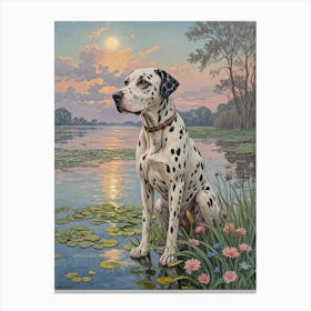 Dalmatian At Sunset Canvas Print