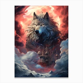 Wolf In The Sky 4 Canvas Print