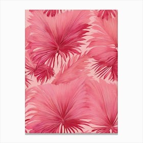 Pink Mexican Fan Palm Fronds Art Print 1 Canvas Print