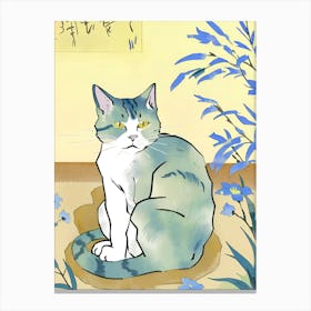 Van Gogh Cat 1 Canvas Print