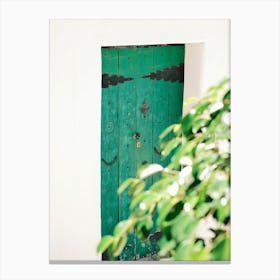 Emerald green door in Eivissa // Ibiza Travel Photography Canvas Print