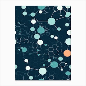 Watercolour Blue Dna 3 Canvas Print