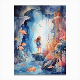 Absolute Reality V16 Dreamlike Underwater Adventure Watercolor 2 Canvas Print