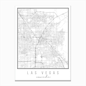Las Vegas Nevada Street Map Canvas Print