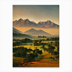 Chitwan National Park Nepal Vintage Poster Canvas Print