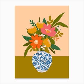 Floral Vase Canvas Print