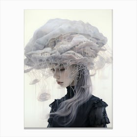 Surreal and Abstract Jellyfish Art Canvas Print