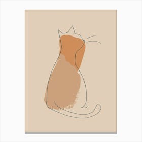 Cat Portrait - Boho, Line Art 6 Canvas Print