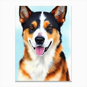 Australian Cattle Dog Watercolour dog Canvas Print