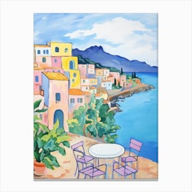Cefalu, Italy Colourful View 2 Canvas Print