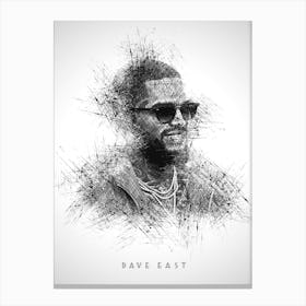 Dave East Rapper Sketch Canvas Print