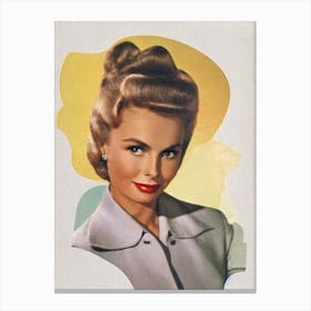 Janet Leigh Retro Collage Movies Canvas Print