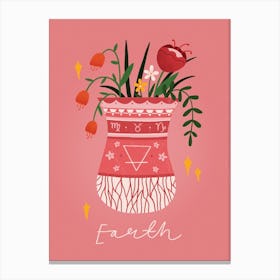 Earth Zodiac Vase Canvas Print