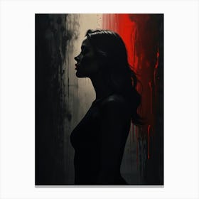 Woman In Black 1 Canvas Print