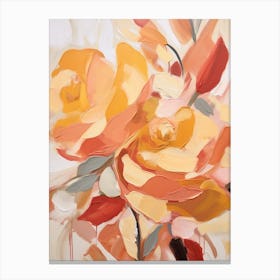 Fall Flower Painting Rose 3 Canvas Print