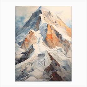 Mount Logan Canada 1 Mountain Painting Canvas Print