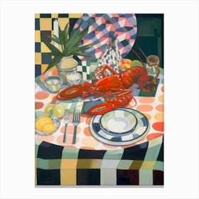 Lobster Still Life Painting Canvas Print