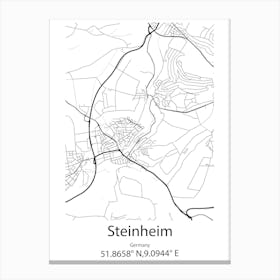 Steinheim Am Der Murr,Germany Minimalist Map Canvas Print