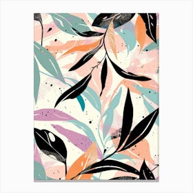 Abstract Leaf Pattern Canvas Print