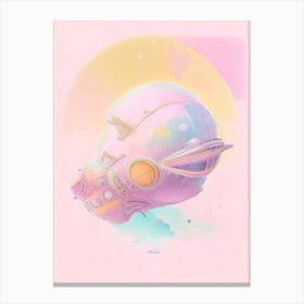 Spacecraft Gouache Space Canvas Print