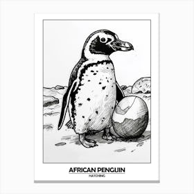 Penguin Hatching Poster 1 Canvas Print