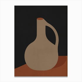 Minimalist Ceramic Vase Neutral 1 Canvas Print