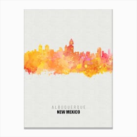 Albuquerque New Mexico City watercolor Canvas Print