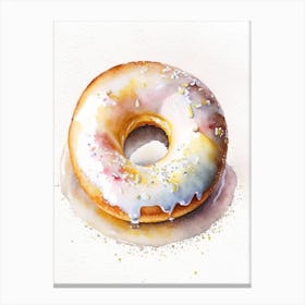 Buttermilk Donut Cute Neon 3 Canvas Print