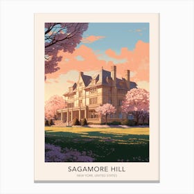 Sagamore Hill New York United States Travel Poster Canvas Print