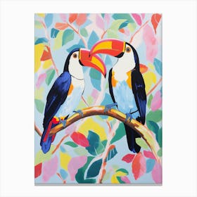 Colourful Bird Painting Toucan 6 Canvas Print