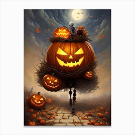 Halloween Pumpkins Canvas Print